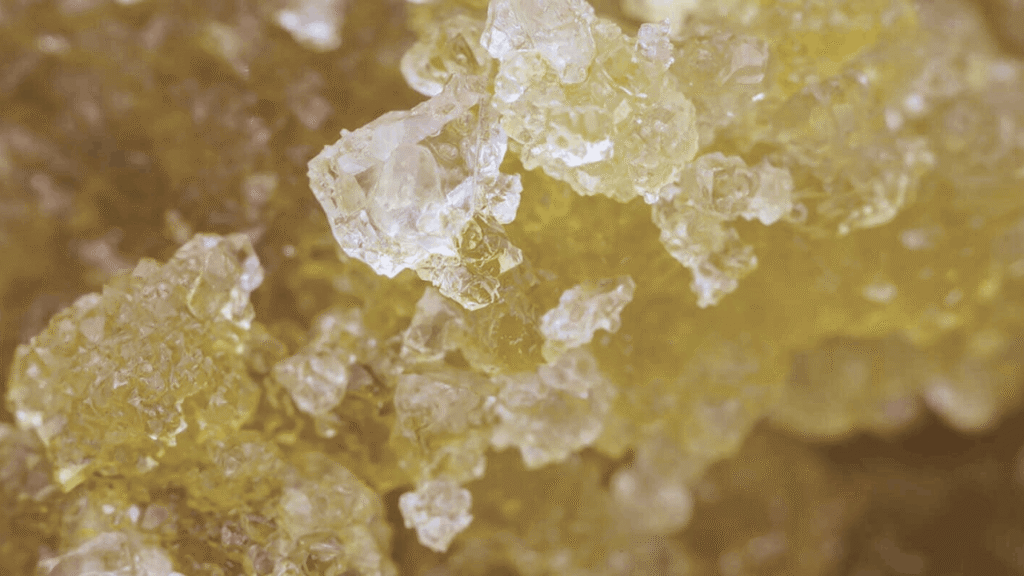 Close up of cannabis concentrate.