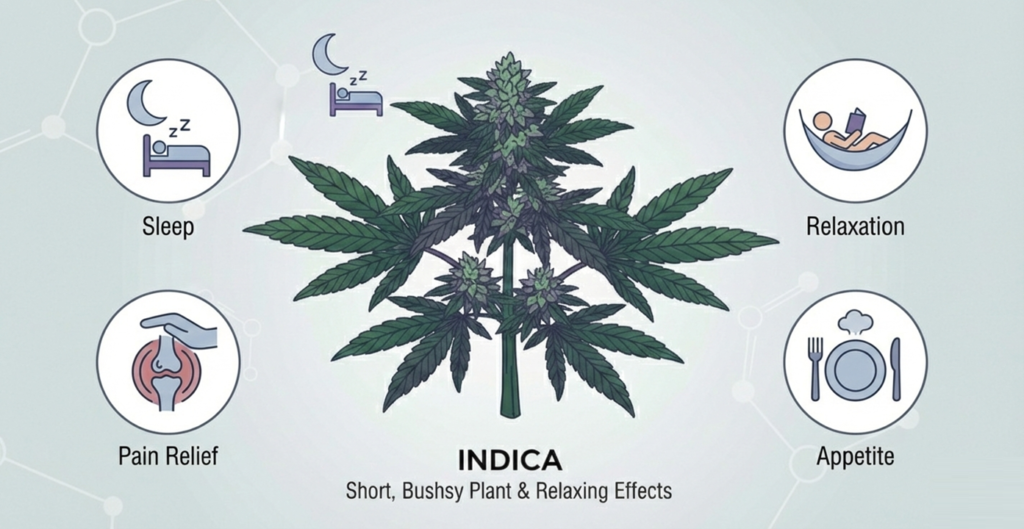 representing sleep, relaxation, pain relief, and appetite