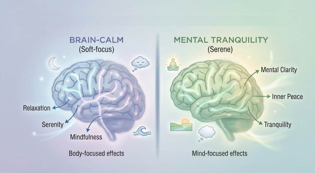 Soft-focus calming visual or brain-calm graphic