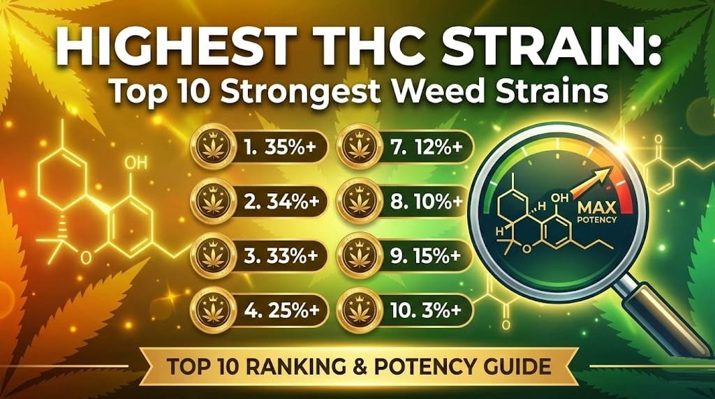 Highest THC Strain: Top 10 Strongest Weed Strains