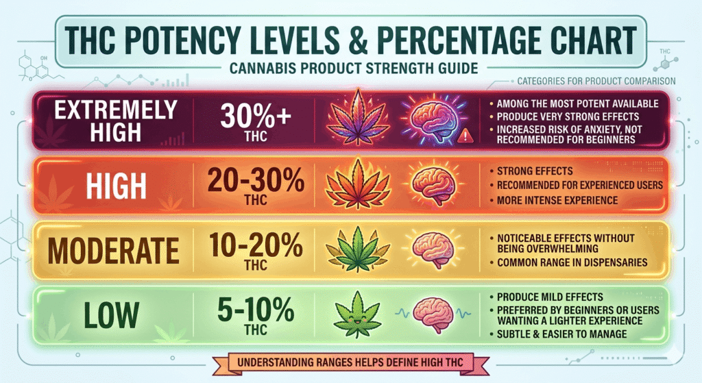 cannabis THC level chart
